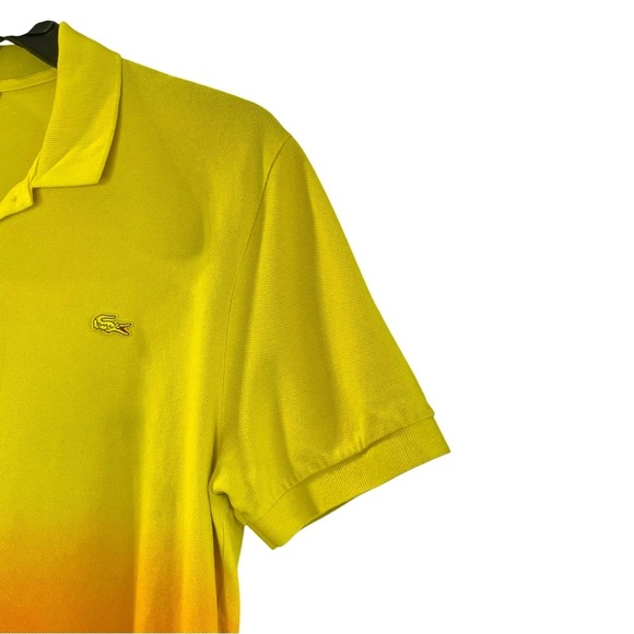Lacoste LIVE L!VE- Short sleeve polo size 7, Large slim fit, orange/yellow - Picture 5 of 11
